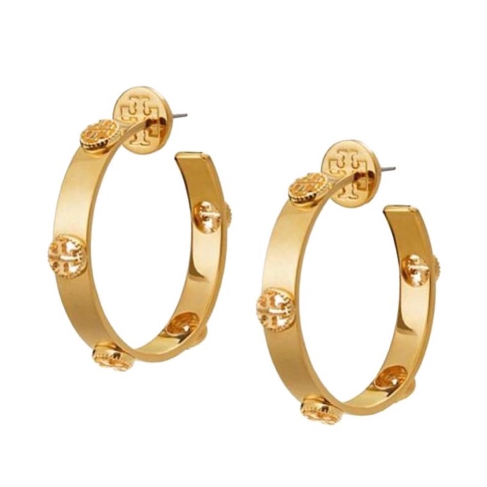 TORY BURCH • Milgrain Hoop Earrings